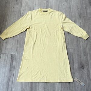 Fear of God Essentials Long-Sleeve Tee Dress 'Canary'